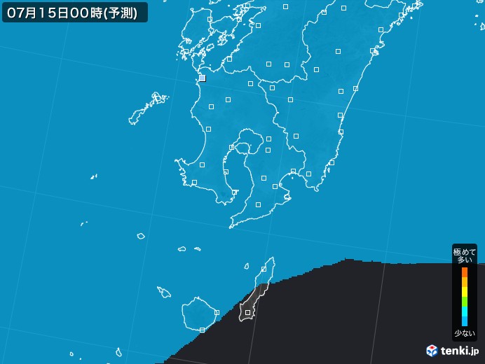 鹿児島県のPM2.5分布予測