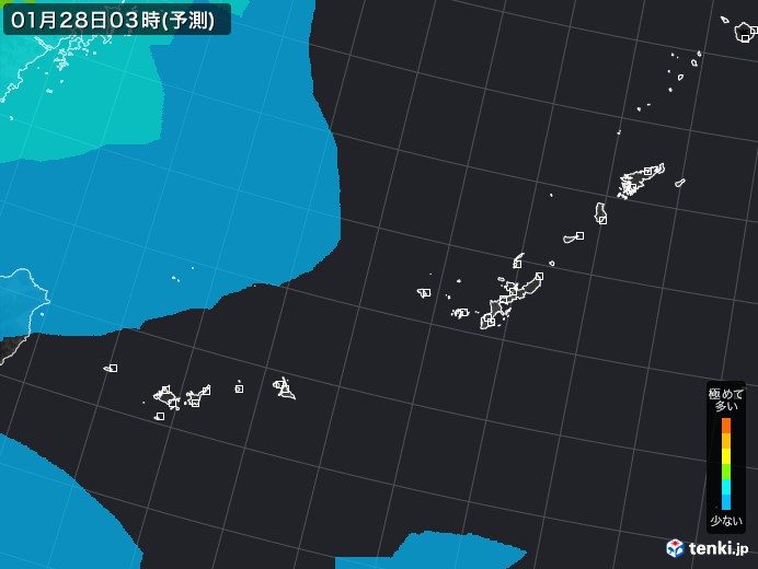 沖縄地方のPM2.5分布予測