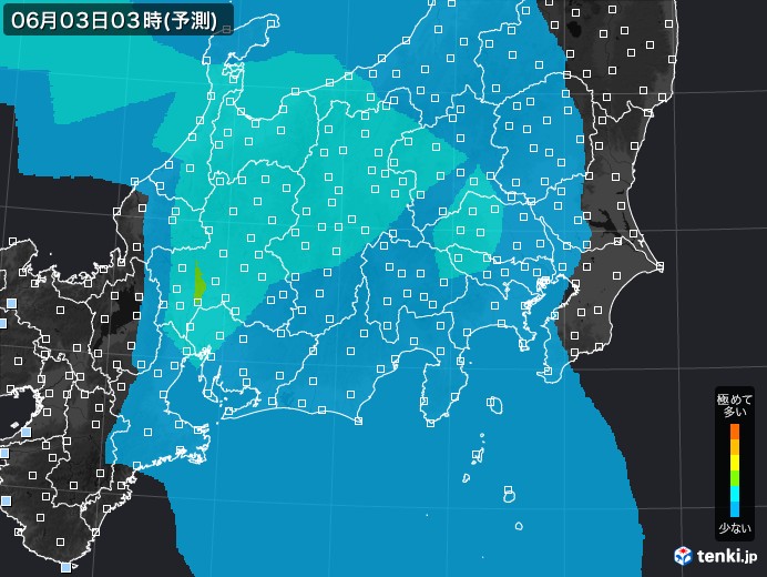関東・甲信地方のPM2.5分布予測
