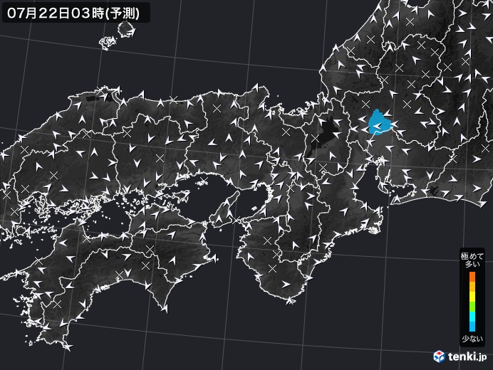近畿地方のPM2.5分布予測