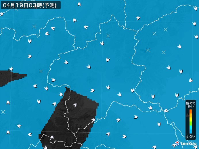 群馬県のPM2.5分布予測