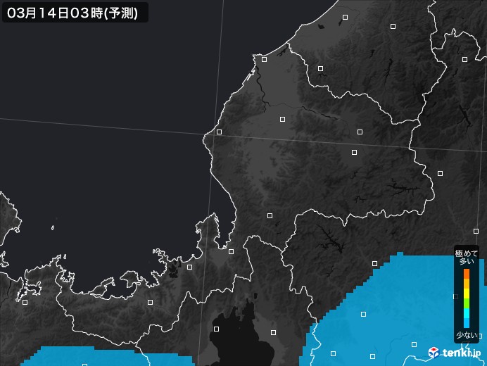 福井県のPM2.5分布予測