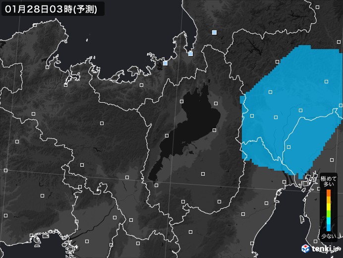 滋賀県のPM2.5分布予測