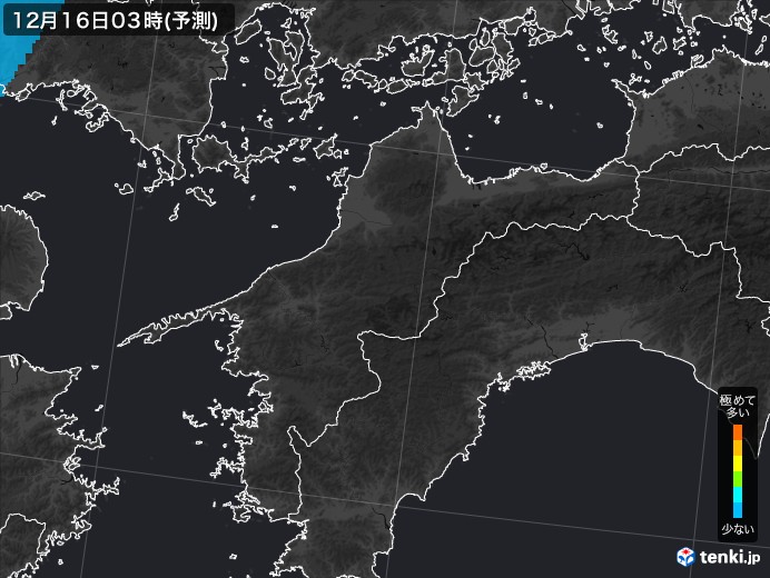 愛媛県のPM2.5分布予測