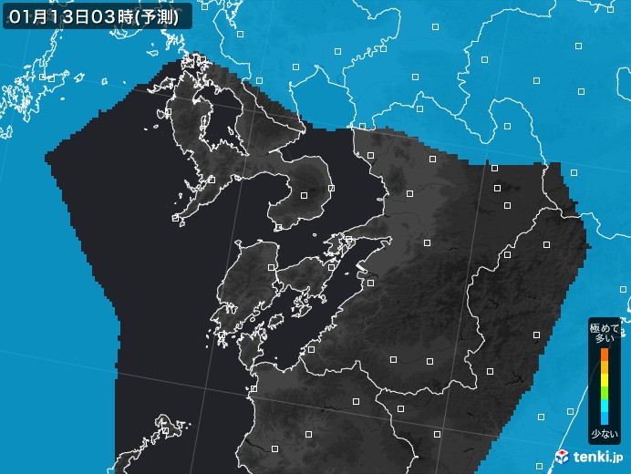 熊本県のPM2.5分布予測