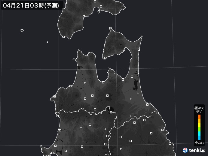 青森県のPM2.5分布予測