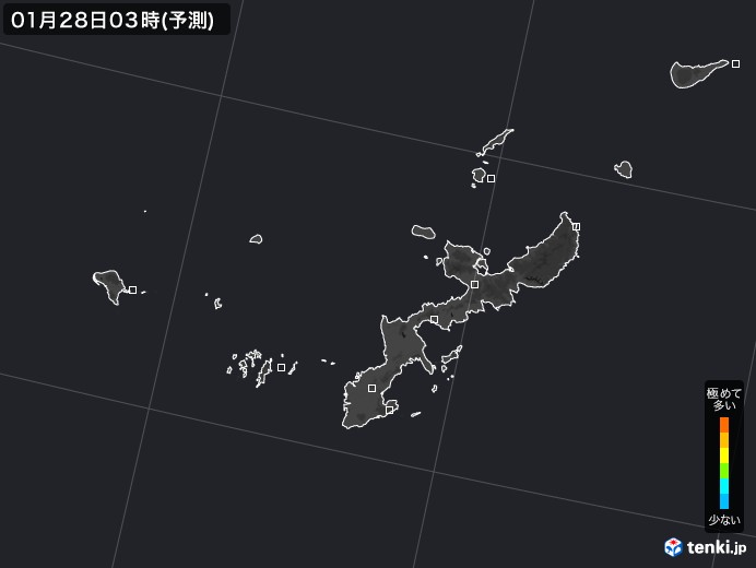 沖縄県のPM2.5分布予測