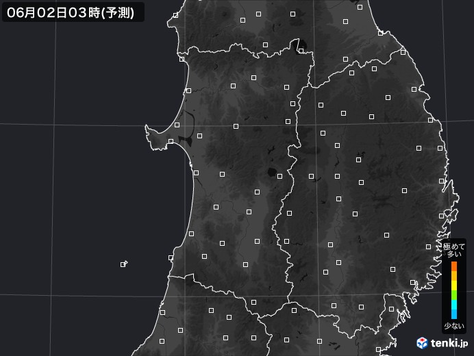 秋田県のPM2.5分布予測