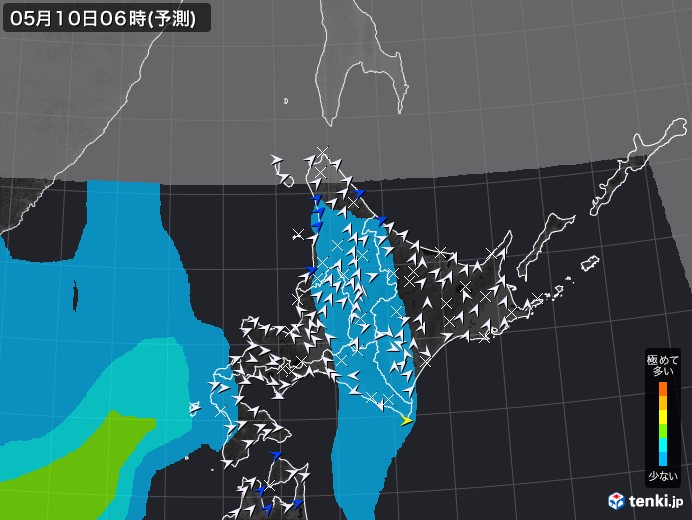北海道地方のPM2.5分布予測