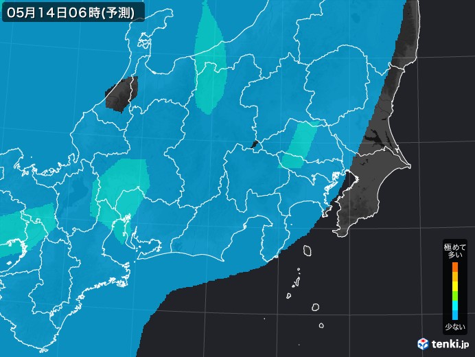 関東・甲信地方のPM2.5分布予測