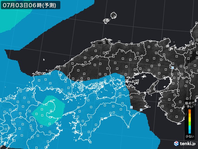 中国地方のPM2.5分布予測