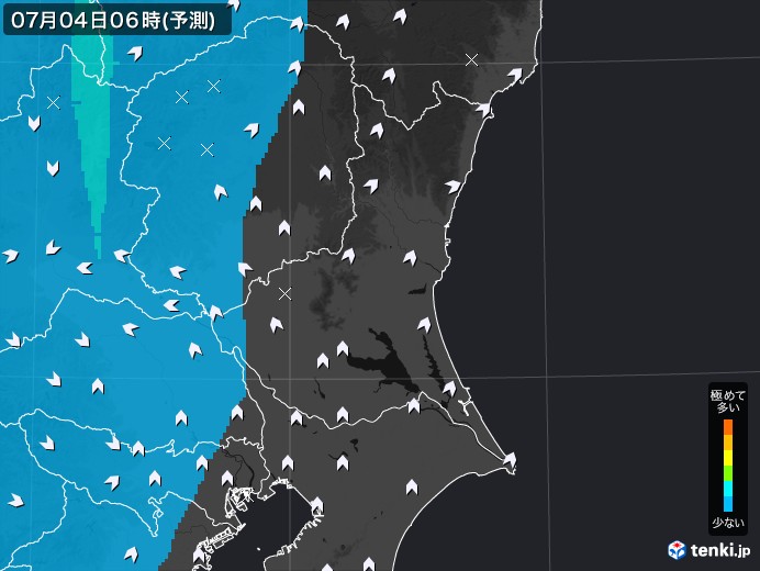 茨城県のPM2.5分布予測