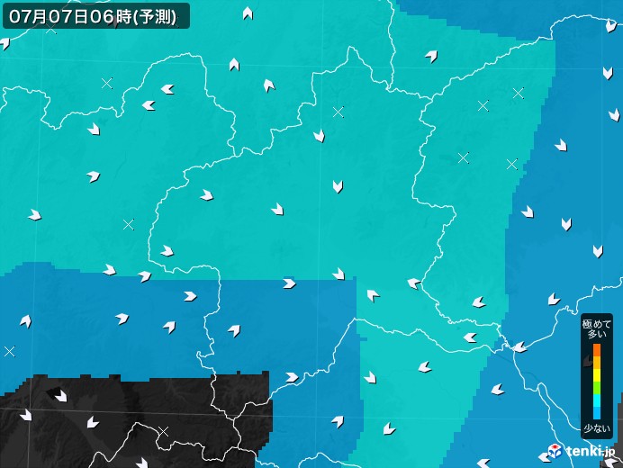群馬県のPM2.5分布予測