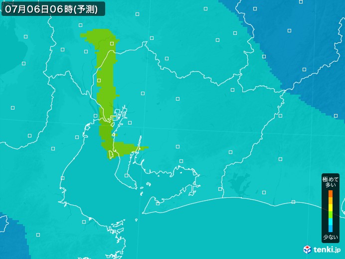 愛知県のPM2.5分布予測