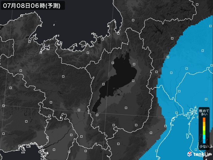 滋賀県のPM2.5分布予測