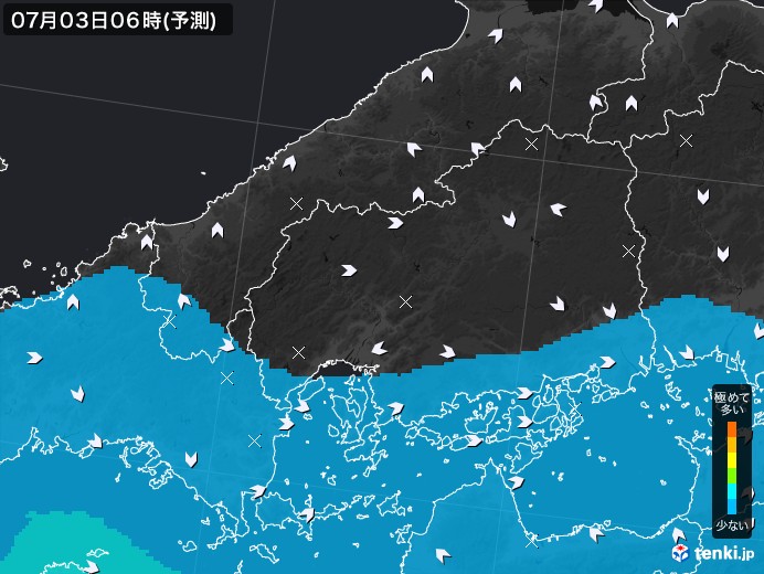 広島県のPM2.5分布予測