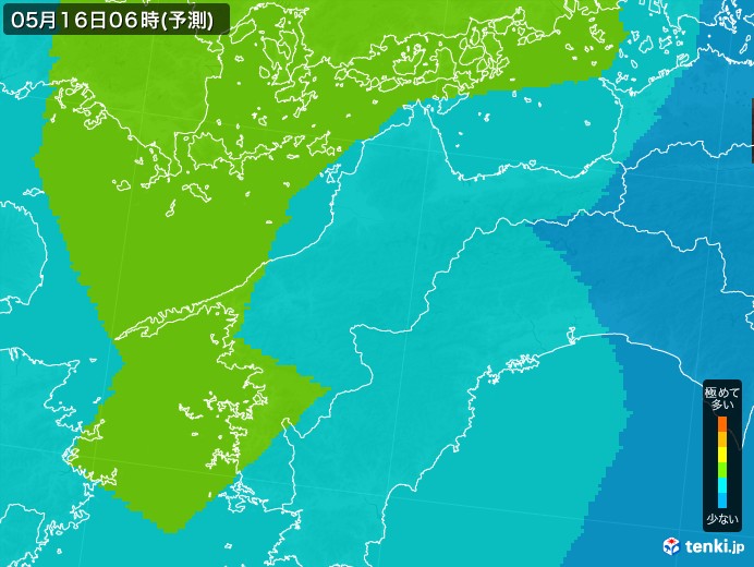 愛媛県のPM2.5分布予測