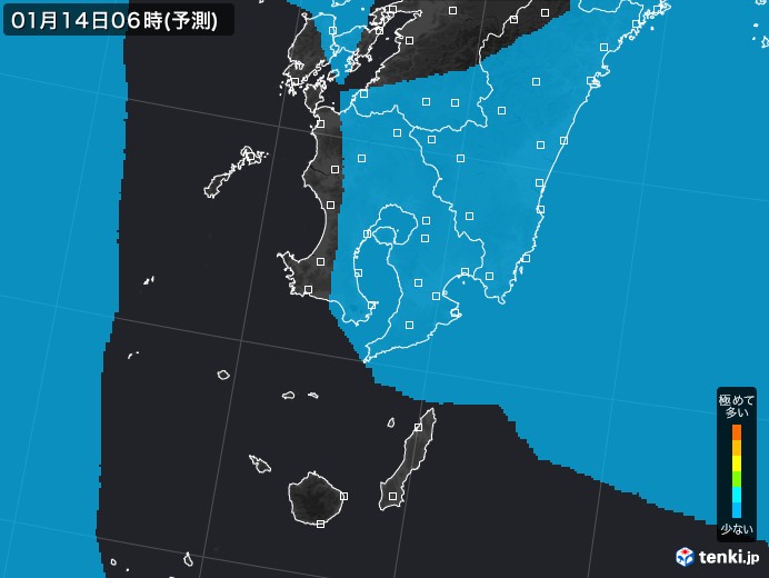 鹿児島県のPM2.5分布予測