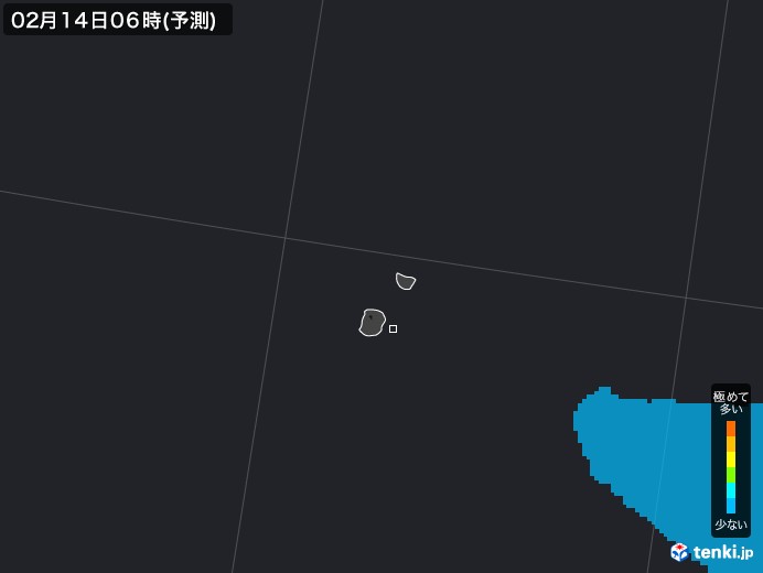 南大東島(沖縄県)のPM2.5分布予測