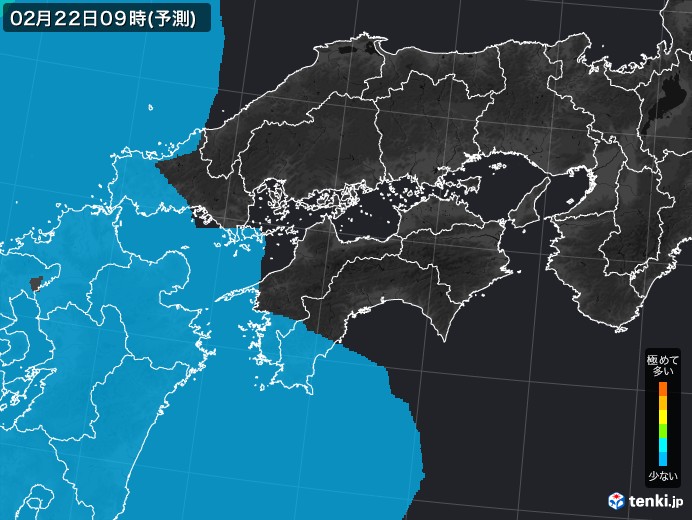 四国地方のPM2.5分布予測