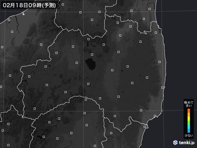 福島県のPM2.5分布予測