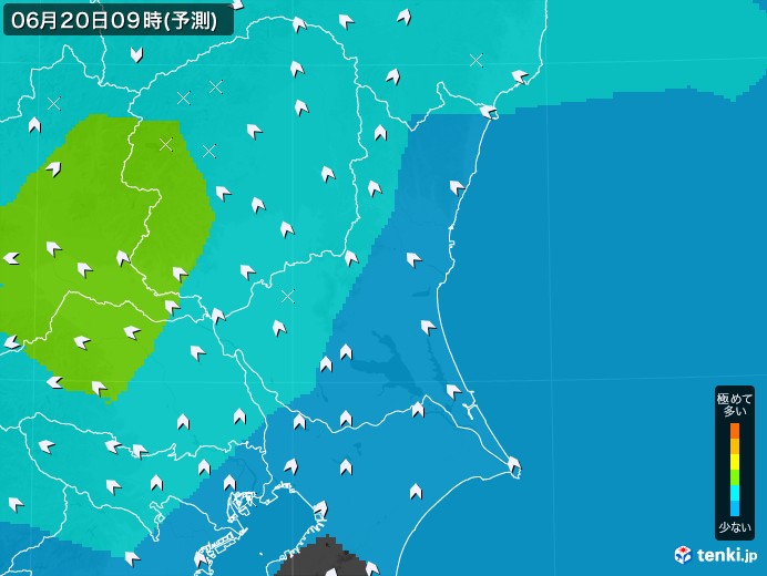茨城県のPM2.5分布予測