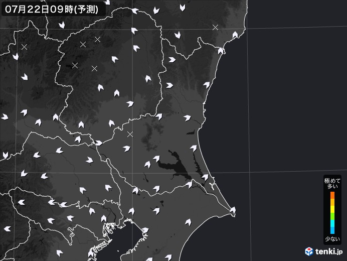 茨城県のPM2.5分布予測