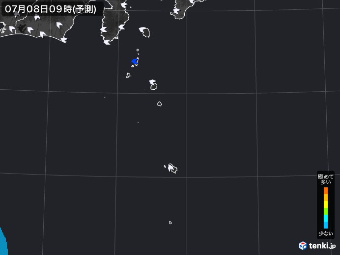 伊豆諸島(東京都)のPM2.5分布予測