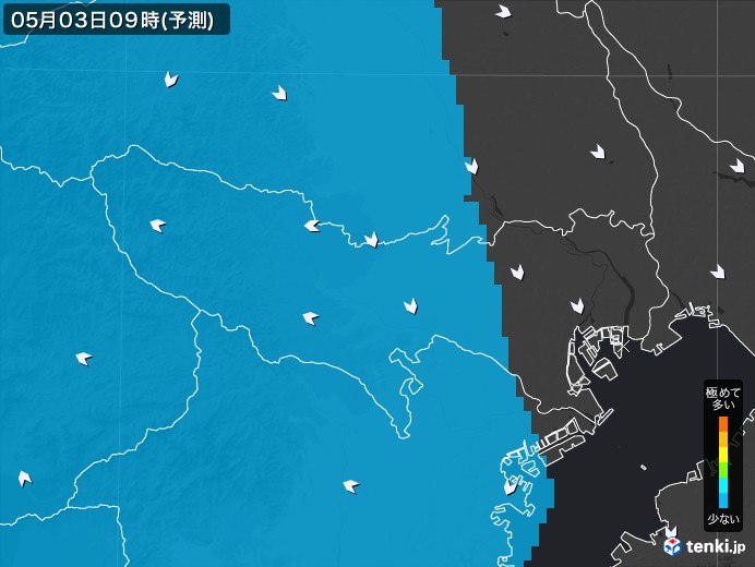 東京都のPM2.5分布予測