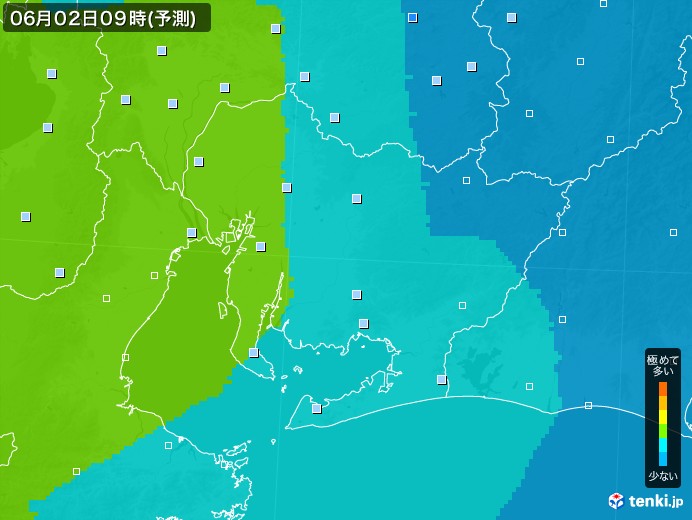 愛知県のPM2.5分布予測
