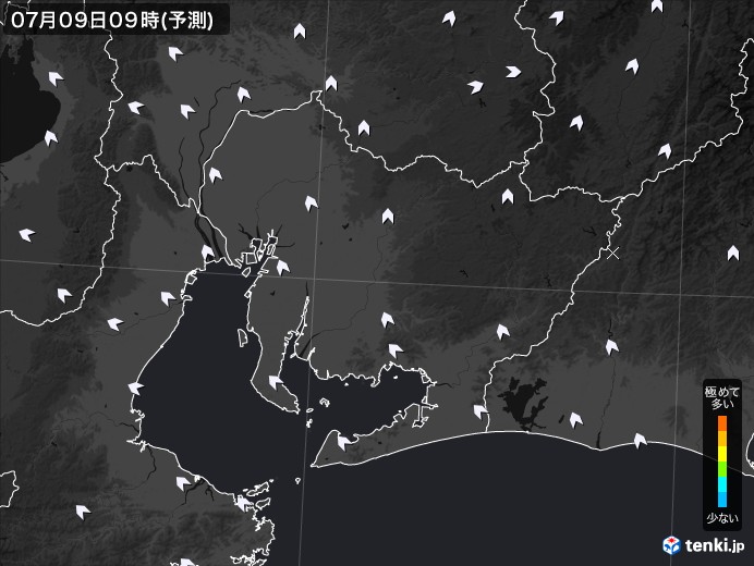 愛知県のPM2.5分布予測