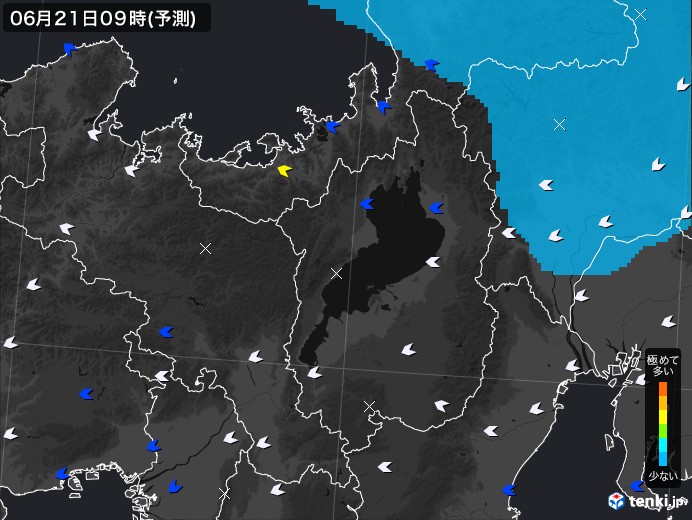 滋賀県のPM2.5分布予測
