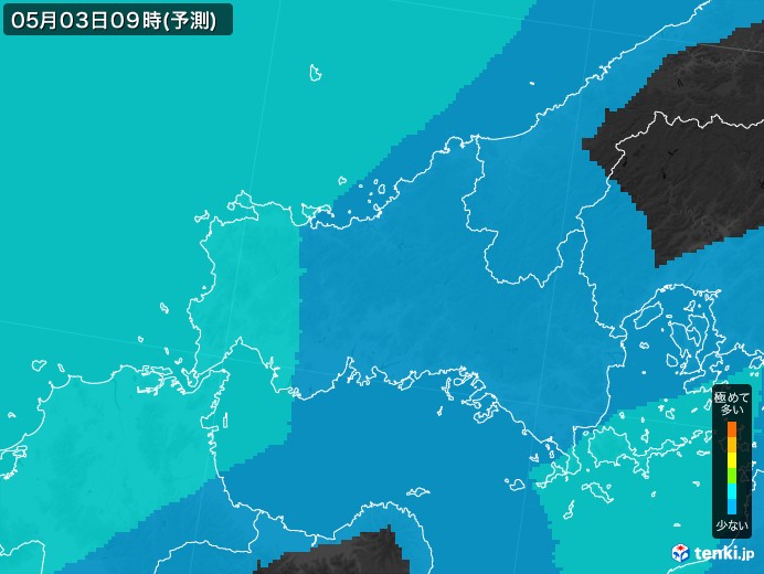 山口県のPM2.5分布予測