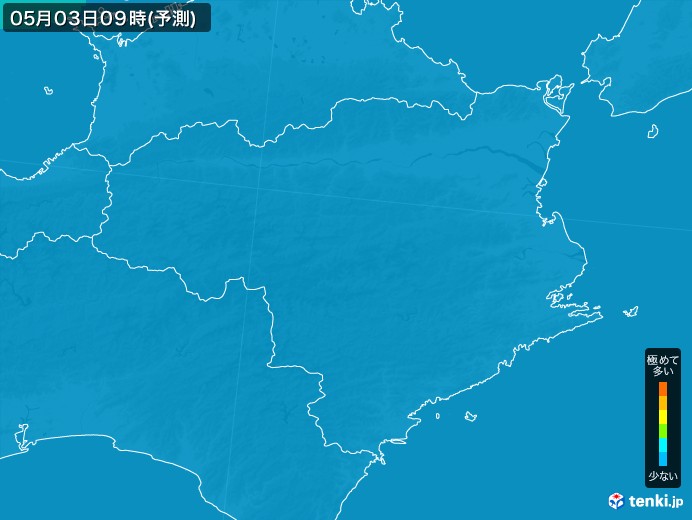 徳島県のPM2.5分布予測