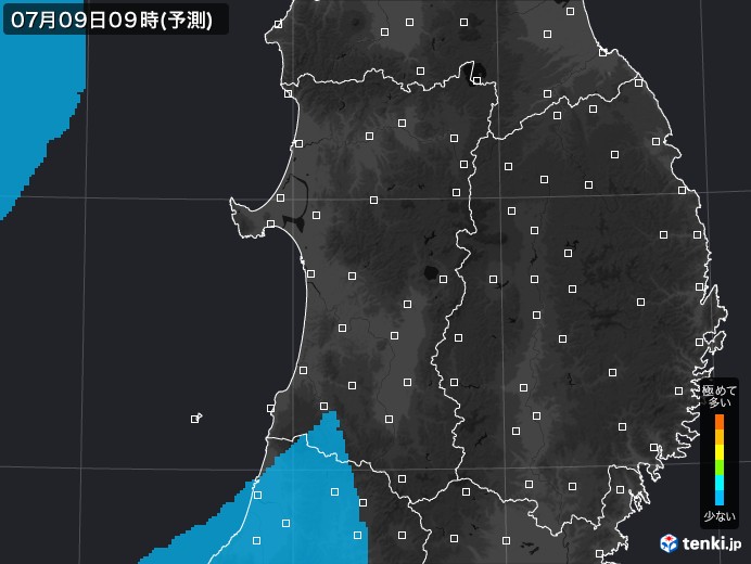 秋田県のPM2.5分布予測