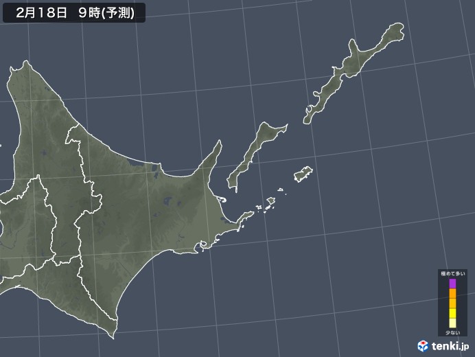 道東のヒノキ花粉 飛散予測マップ 2025