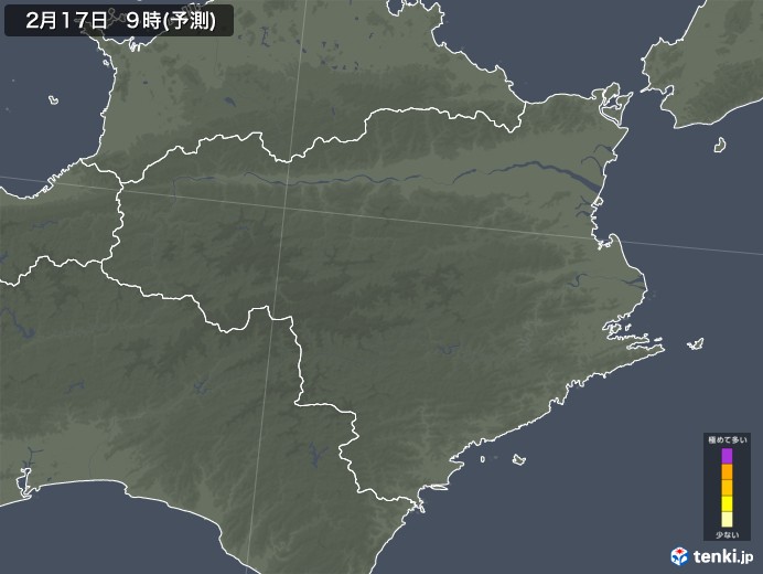 徳島県のヒノキ花粉 飛散予測マップ 2024