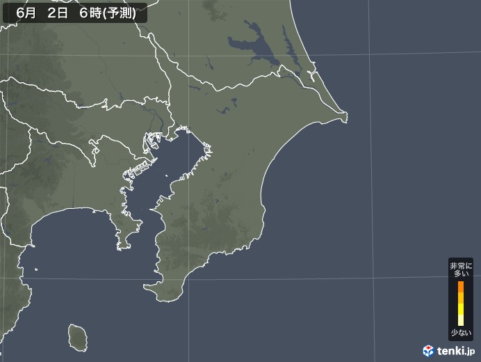 千葉県のヒノキ花粉飛散予測マップ 2024