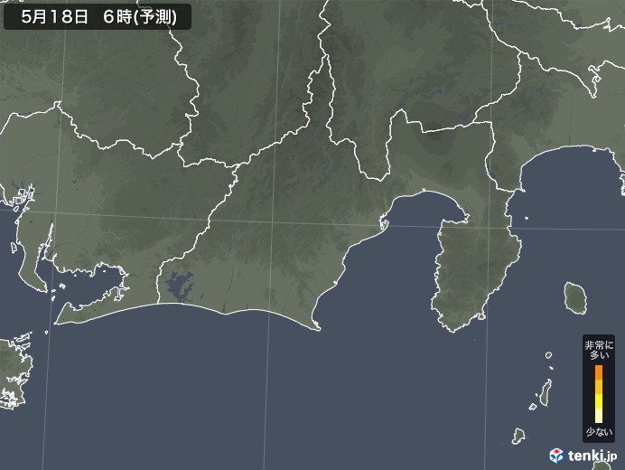 静岡県のヒノキ花粉 飛散予測マップ 2024