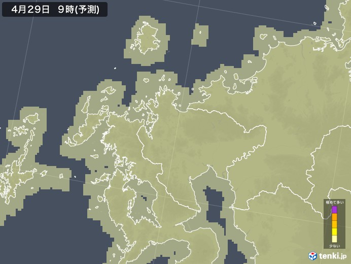 佐賀県のヒノキ花粉 飛散予測マップ 2024