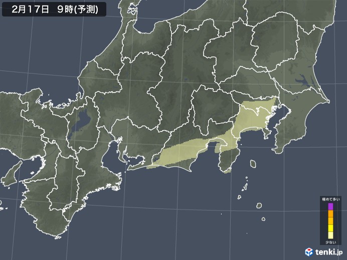 東海地方のスギ花粉 飛散予測マップ 2025