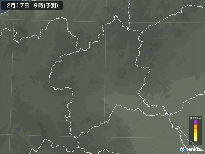 群馬県のスギ花粉 飛散予測マップ 2024