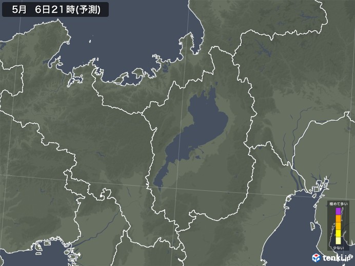 滋賀県のスギ花粉 飛散予測マップ 2024