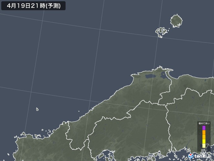 島根県のスギ花粉 飛散予測マップ 2024