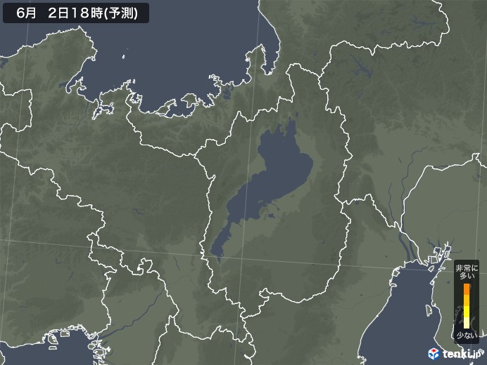 滋賀県のスギ花粉 飛散予測マップ 2024