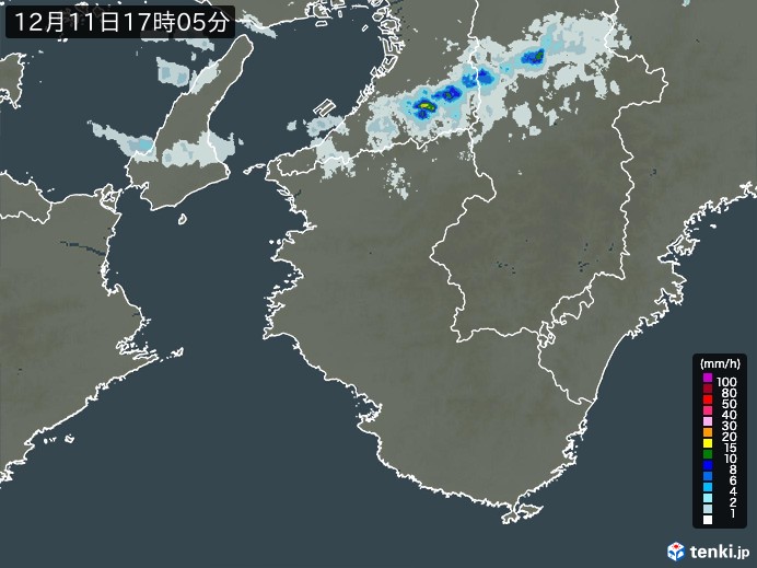 和歌山県の雨雲レーダー(実況)