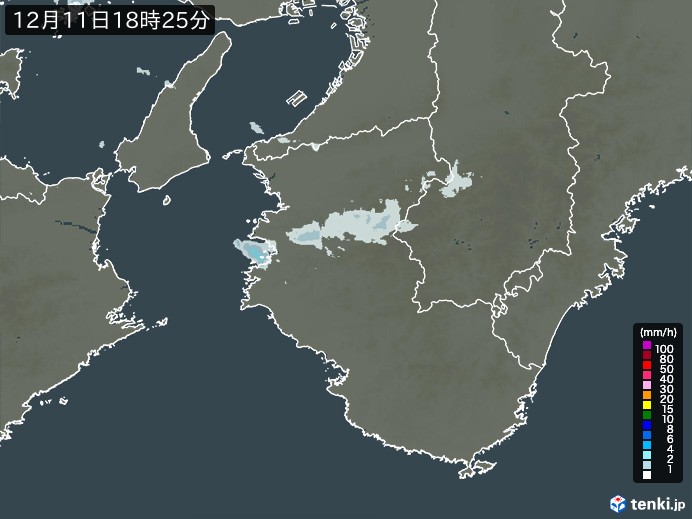 和歌山県の雨雲レーダー(実況)