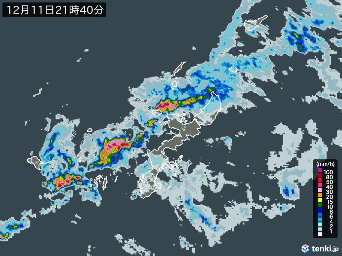 沖縄県の雨雲レーダー(実況)