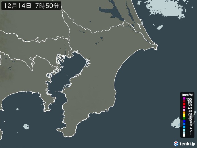 千葉県の雨雲レーダー(実況)