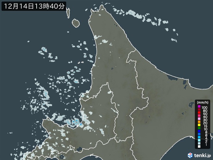 道北の雨雲レーダー(実況)